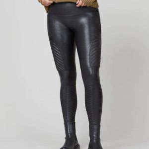 Spanx faux leather moto leggings